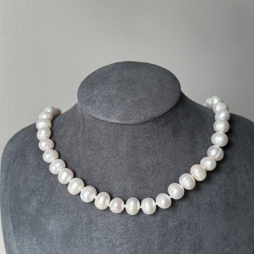 NWT $200 EFFY women's freshwater pearl necklace 9mm genuine white pearls